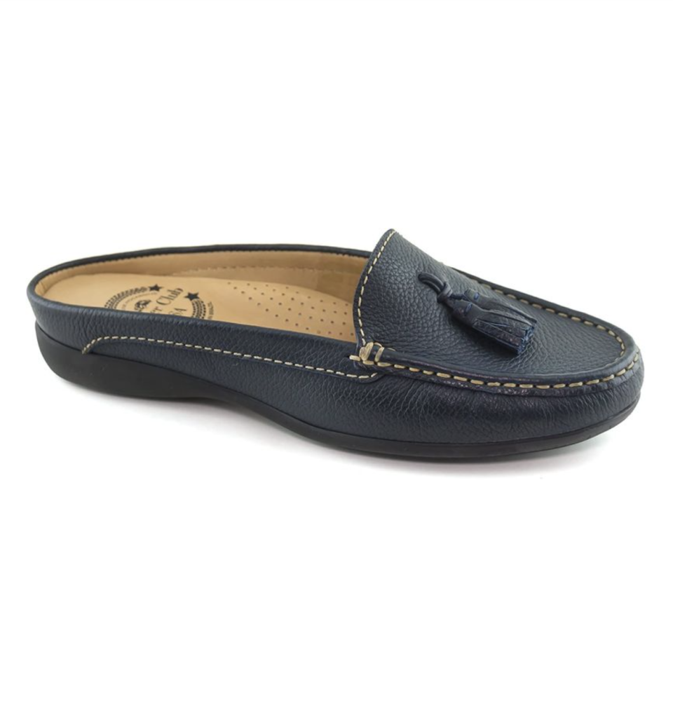 Genuine Leather Flat Mule