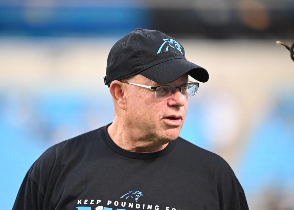 Carolina Panthers owner David Tepper before a game at Bank of America Stadium.