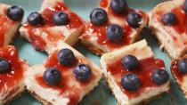 <p>Treat yourself to a piece of creamy, fruity goodness.</p><p>Get the recipe from <a href="https://www.delish.com/cooking/recipe-ideas/recipes/a47633/very-berry-cheesecake-bars-recipe/" rel="nofollow noopener" target="_blank" data-ylk="slk:Delish;elm:context_link;itc:0;sec:content-canvas" class="link ">Delish</a>.</p>