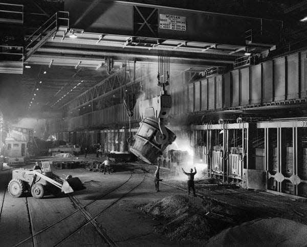 This vintage photo shows the early days of the Stark County steel industry. "Stark Men of Steel," a documentary chronicling the rise and fall of local steelmaking, will premiere Friday at the Canton Palace Theatre.