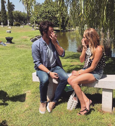 <p>Stassi Schroeder Instagram</p> Stassi Schroeder and Beau Clark getting engaged