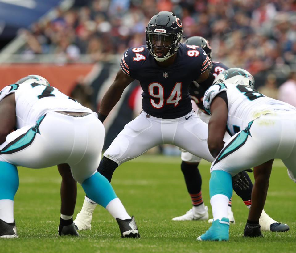 Chicago Bears outside linebacker Leonard Floyd has notched four sacks over the last four weeks. (Jeff Haynes/AP Images for Panini)