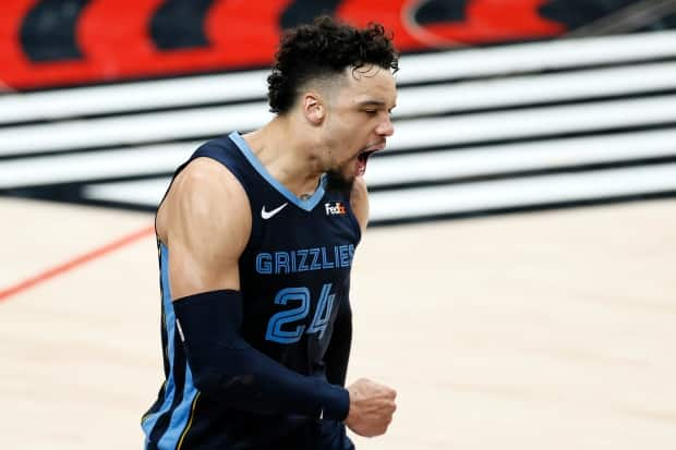 Canadian Memphis Grizzlies forward Dillon Brooks could go straight from the NBA playoffs into Team Canada's starting five for its last-chance Olympic qualifying tournament. (Steph Chambers/Getty Images - image credit)