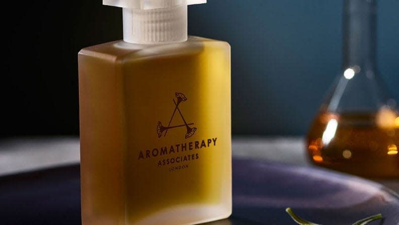 Aromatherapy's Deep Relax Bath and Shower Oil contains sandalwood and chamomile.