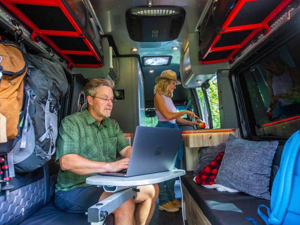 People in the Airstream Interstate 19X