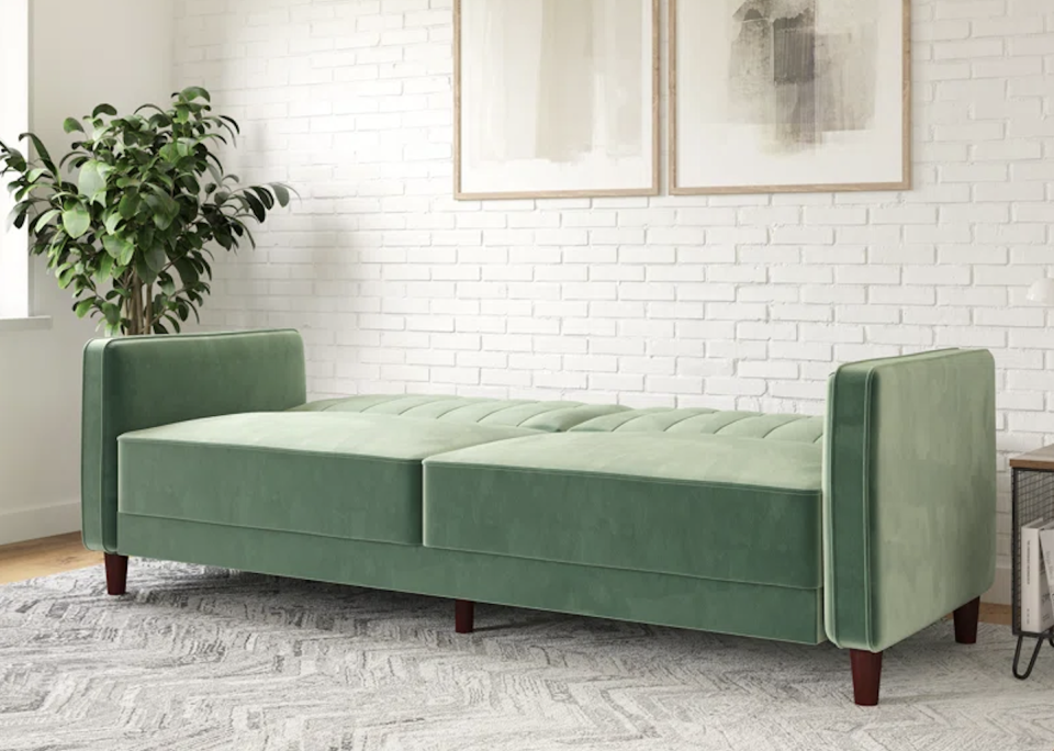 This sleeper couch is versatile and comfortable.
