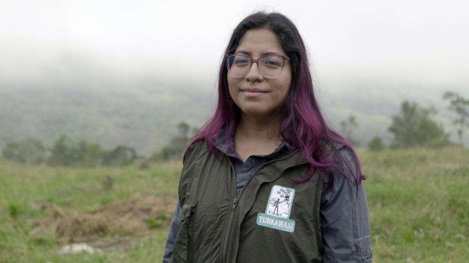 Fanny Cornejo, executive director of the Yunkawasi conservation organization in Peru. The Indianapolis Zoological Society named Cornejo the winner of the first-ever Emerging Conservationist Award under the global Indianapolis Prize.