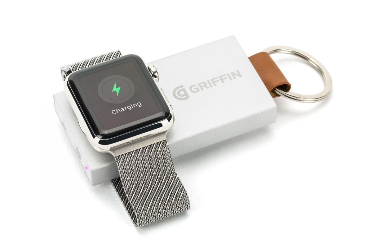 Griffin's Travel Power Bank is a keychain-sized Apple Watch charger