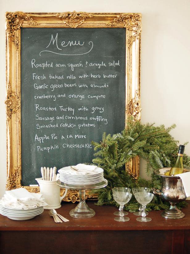 Chalkboard Party Menu