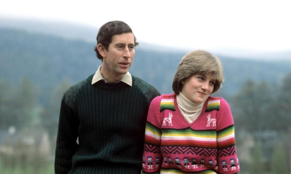 Diana with Charles (and white polo neck) in 1981.