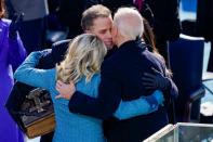 <p>The family shared an emotional embrace after the big moment.</p>