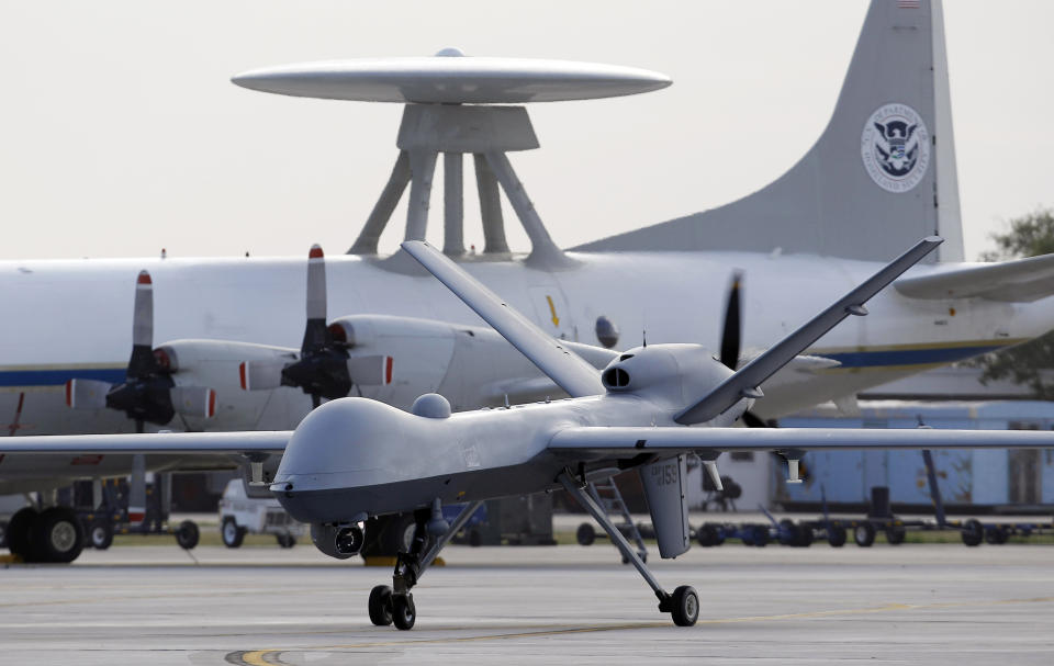 Un drone militar Predator de las fuerzas armadas de Estados Unidos. (AP)