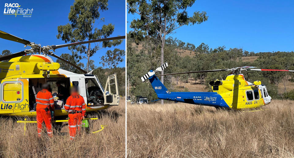 After failing to return from a walk, an extensive search was launched to find the man aged in his 80s. Source: LifeFlight