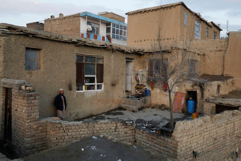 A general view of Amrullah's house, a child who died of cold in Kabul