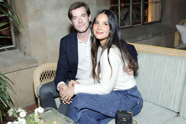 <p>Stefanie Keenan/WireImage</p> John Mulaney and Olivia Munn on September 19, 2023 in Los Angeles, California.