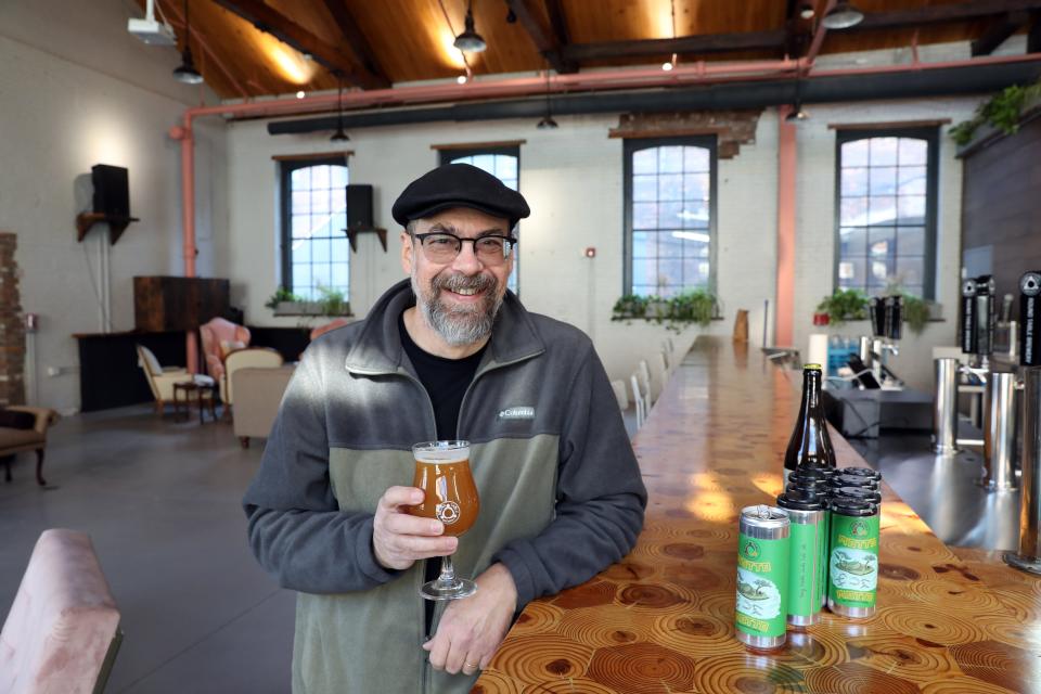 Ricardo Petroni, co-owner of Round Table Brewery in Garnerville, Nov. 2, 2023. Petroni opened the brewery with his wife and friend.