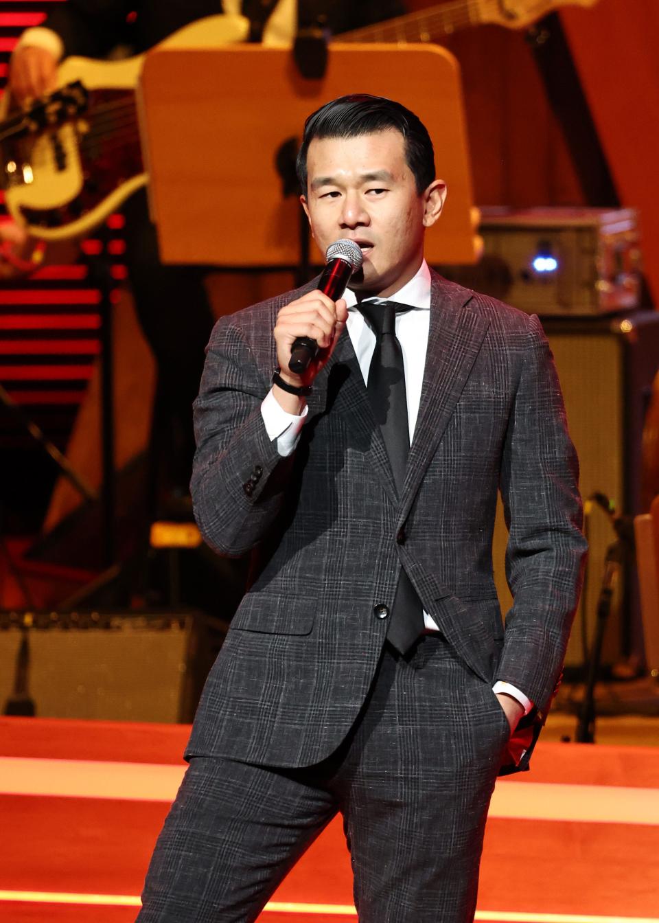 Ronny Chieng, pictured performing during the 17th Annual Stand Up For Heroes Benefit at David Geffen Hall in New York City on Nov. 6, 2023, will play Tampa Theatre on Feb. 16.