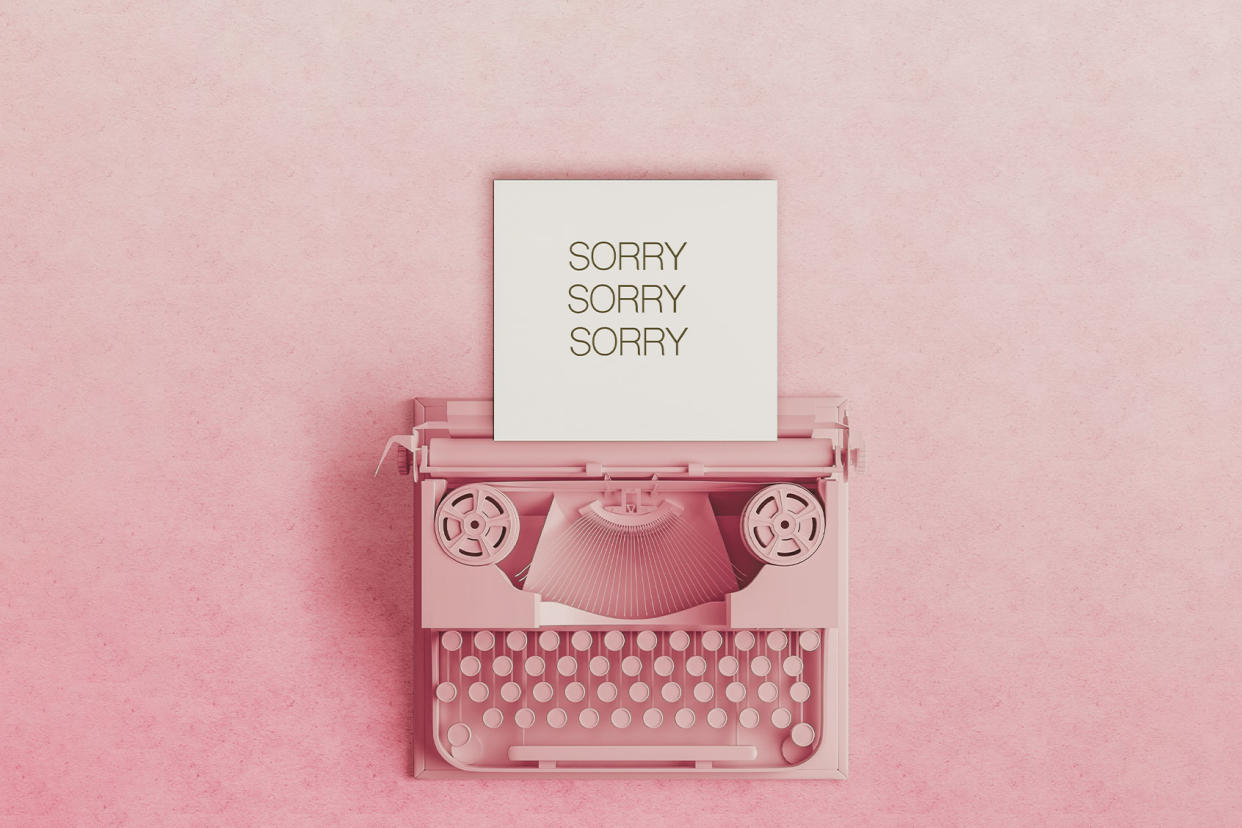 Sorry message on a typewriter Getty Images/Carol Yepes