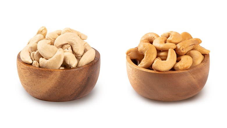 regular and roasted cashews