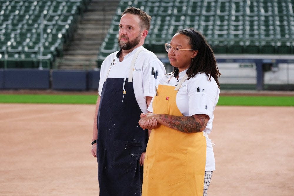 "Damanda," chefs Dan and Amanda, went head-to-head in the bratwurst inning of the Sausage Race challenge during Episode 7 of "Top Chef: Wisconsin." Amanda bested her "Top Chef" bestie with a rye and caraway spaetzle with caramelized onion with beer mustard sauce.