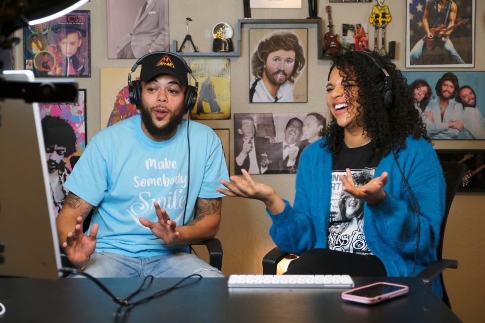 Jordan Robinson and his wife, Amber, built a small home studio where they reach the world with their “positive vibes” videos.