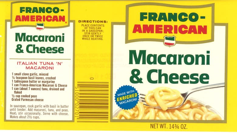  Franco-American macaroni 1974 label