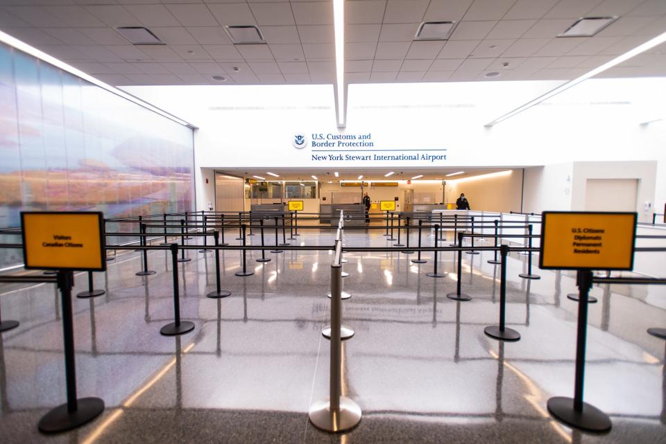 The new 20,000 square foot arrivals facility at New York Stewart International Airport in New Windsor, NY on Tuesday, February 1, 2022. PLAY,  new low cost carrier will be launching daily international flights from Stewart starting in June.