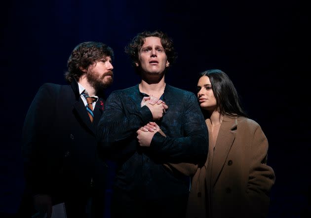 From left: actors John Gallagher Jr., Jonathan Groff and Lea Michele in 