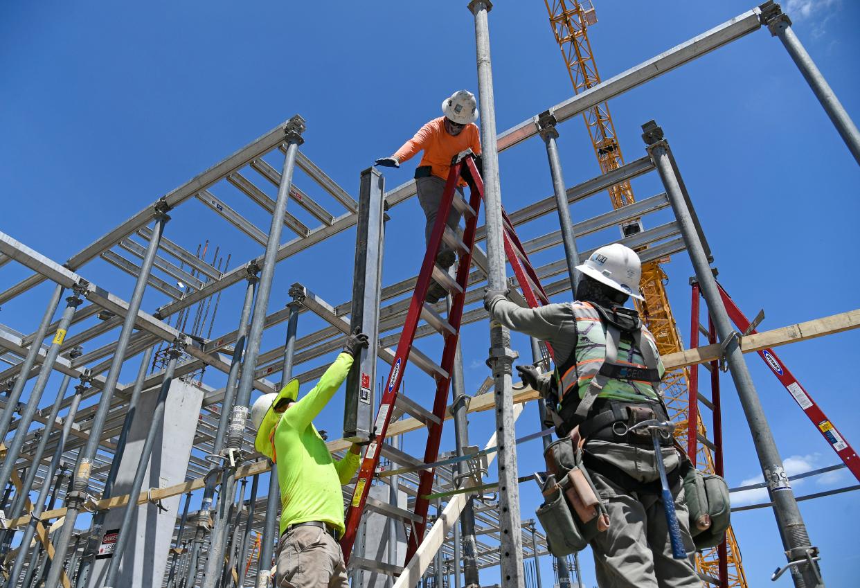 Construction crews at work on Selby Gardens expansion, which will include a parking garage, restaurant and huge solar array.