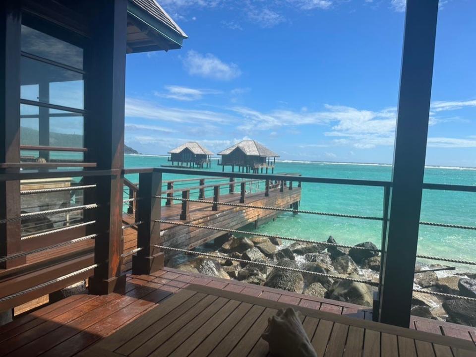 Overwater villas with a beautiful view.