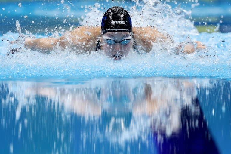 Gretchen Walsh is on her way to the Paris Olympics after victory in the wmen's 100m butterfly at the US Olympic swimming trials (AL BELLO)