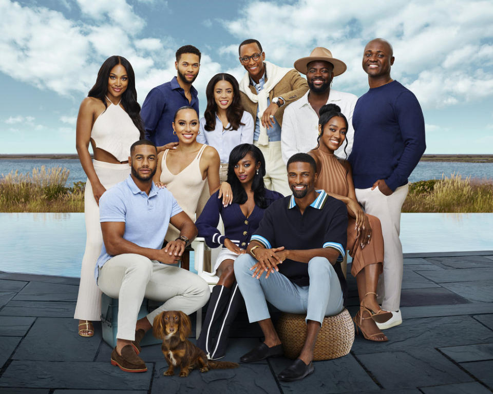 Among the cast of “Summer House: Martha’s Vineyard” are Jordan Emanuel, Amir Lancaster, Jason Lyke, Shanice Henderson, Summer Marie Thomas, Bria Fleming, Nick Arrington, Alex Tyree, Preston Mitchum, Jasmine Ellis Cooper and Silas Cooper. (Photo by Stephanie Diani/Bravo)