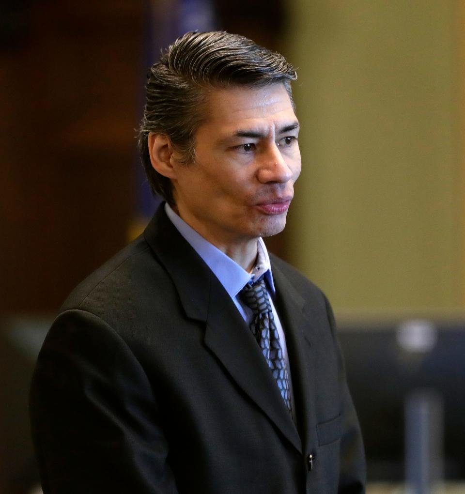 David Villareal during his jury trial in April in Green Bay.