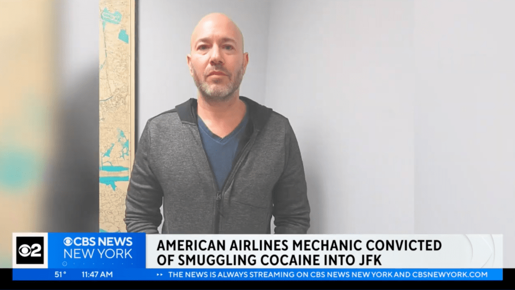 Paul Belloisi, 56, of Smithtown, New York, was sentenced to nine years in prison after being convicted in May 2023 of conspiring to possess cocaine. CBS New York/YouTube