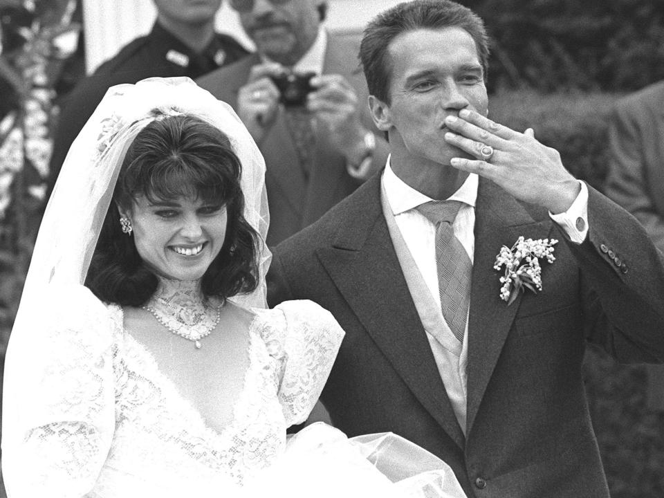 Maria Shriver and Arnold Schwarzenegger on their wedding day.