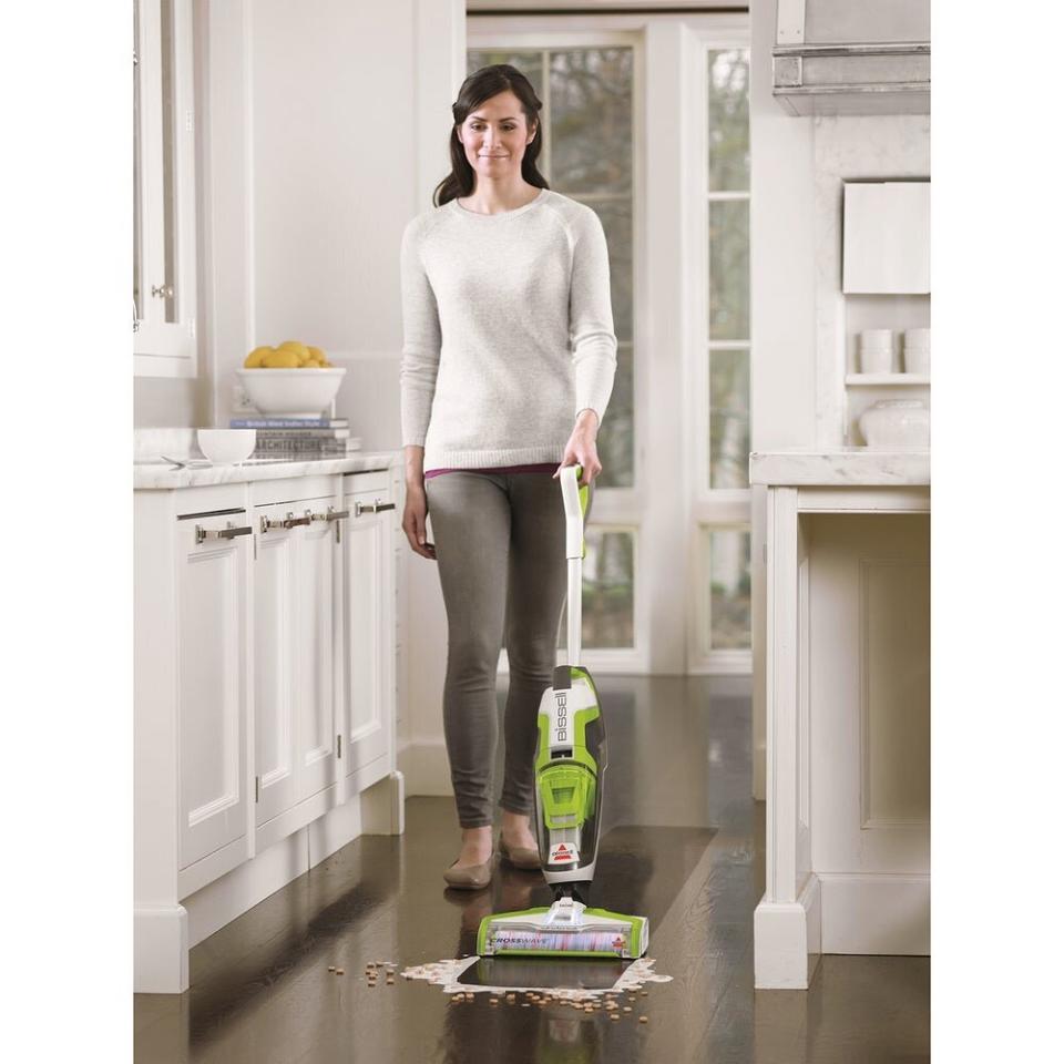 If you want to get more chores off your checklist sooner, this vacuum might have the solution. This vacuum from Bissell has a cleaning system that lets you vacuum and wash your floors at the same time. And the vacuum's controls can switch swiftly from cleaning hard wood floors to area rugs. <strong><a href="https://fave.co/352bpFx" target="_blank" rel="noopener noreferrer">Originally $270, get it for $200 at Overstock</a></strong>.&nbsp;