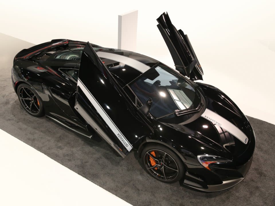 <h3>McLaren unveiled a stunning concept car called the 675LT JVCKENWOOD at the Consumer Electronics Show.</h3>