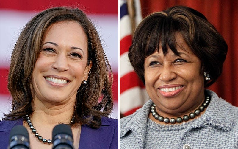 Kamala Harris left the Senate to become vice president. Sen. Carol Moseley Braun served a single term.