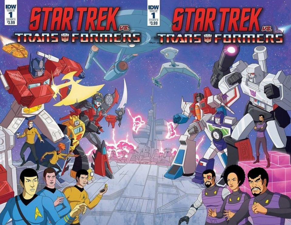 <p>Two of Paramount’s biggest movie franchise have teamed up for a new 4-part comic series packed with nostalgia. It sees the crew of the 1973s animated <em>Star Trek</em> TV series teaming up with the Generation 1 Autobots (the classic 1980s cartoon) against the Decepticons. They’re robots Jim, but not as we know them. </p>