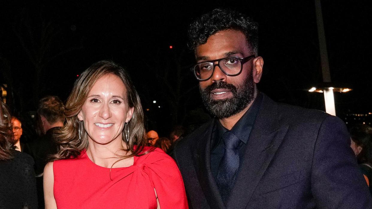 Romesh Ranganathan and wife Leesa at the 2023 BAFTAs