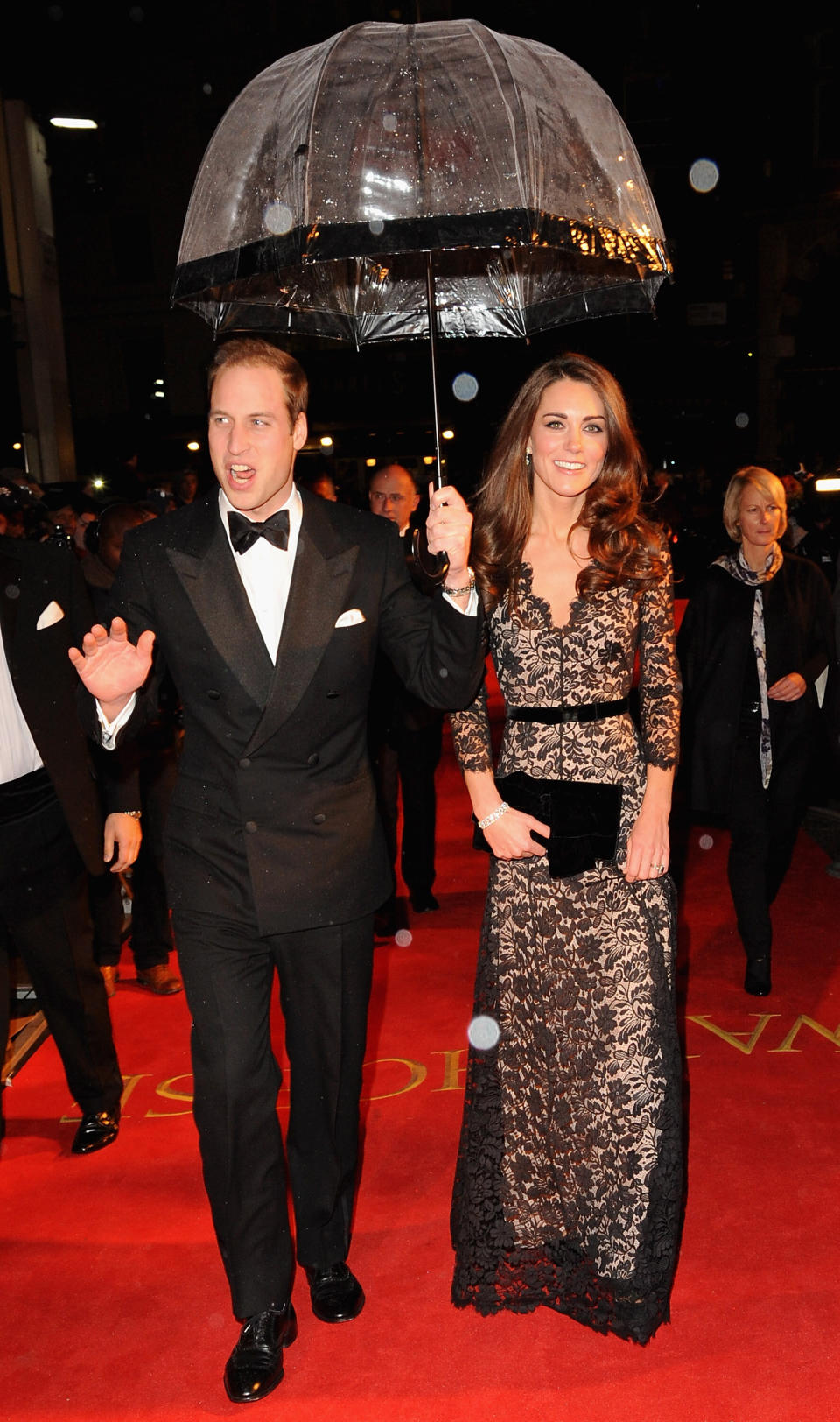 The Duke and Duchess of Cambridge attend the "War Horse" U.K. film premiere at the Odeon Leicester Square on Jan. 8 in London.&nbsp;