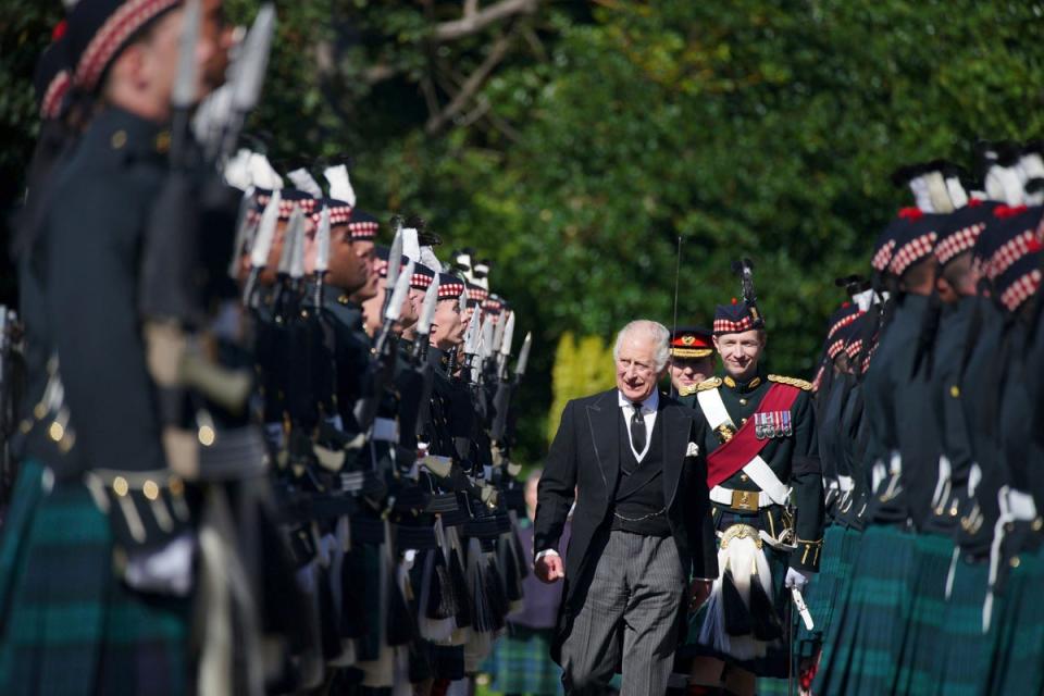 Charles returned to Edinburgh on Monday (AP)