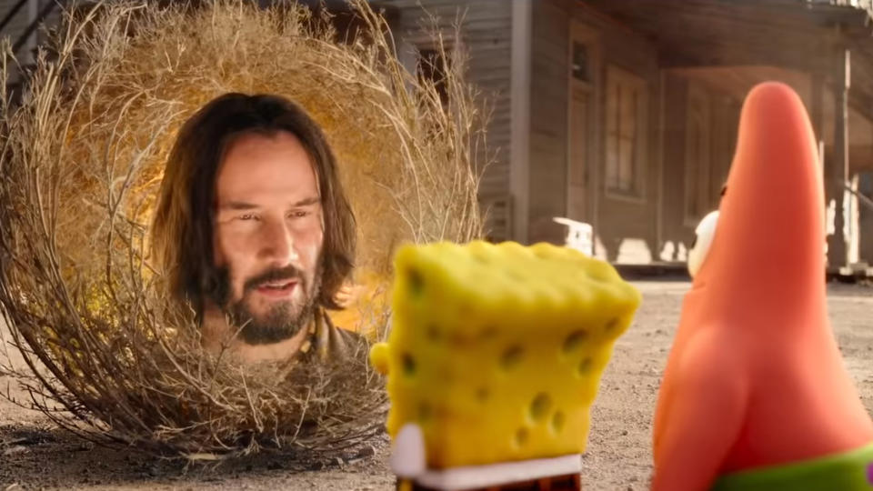 Keanu Reeves plays a ball of sage in the new trailer for 'The SpongeBob Movie: Sponge on the Run'. (Credit: Paramount)