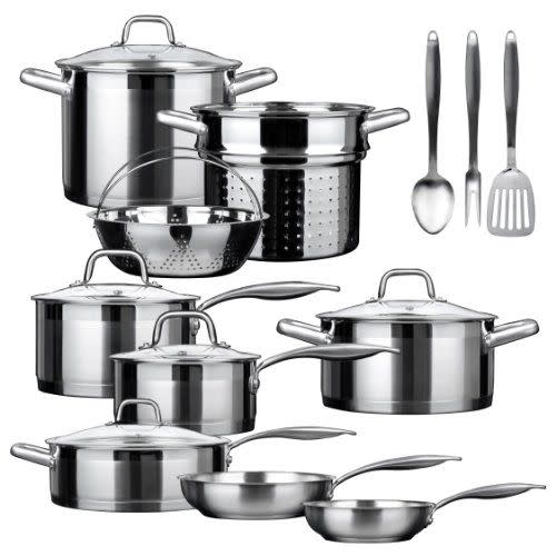 Duxtop Whole-Clad Tri-Ply Stainless Steel Induction Cookware Set, 10PC  Kitchen Pots and Pans Set