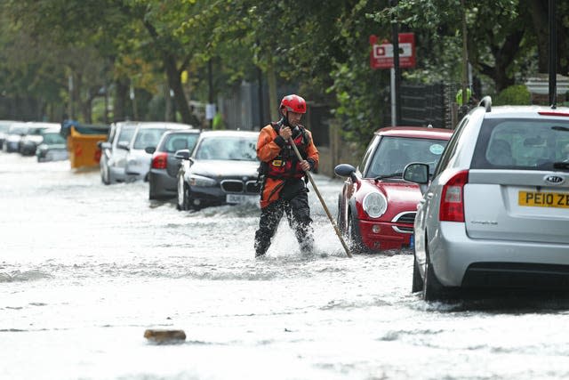 Flooding in north London