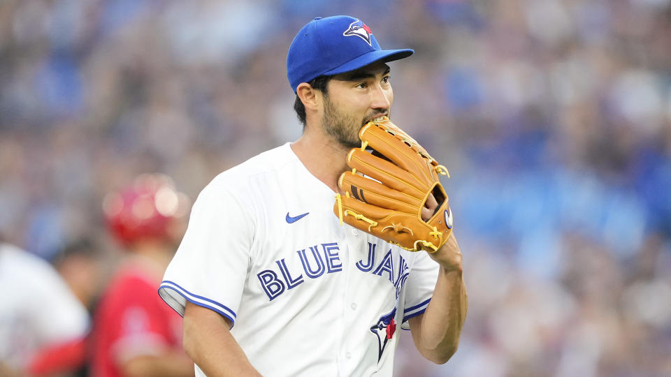 Mitch White has been a disappointment since the Blue Jays acquired him at the trade deadline. (Photo by Mark Blinch/Getty Images)