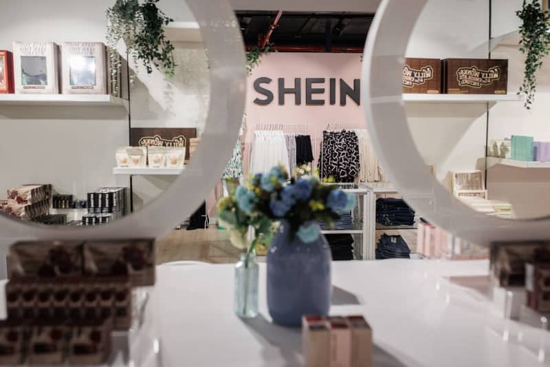 The Shein sign is pictured in an ephemeral store during its opening at ABC Serrano in Madrid. Alejandro Martínez Vélez/EUROPA PRESS/dpa