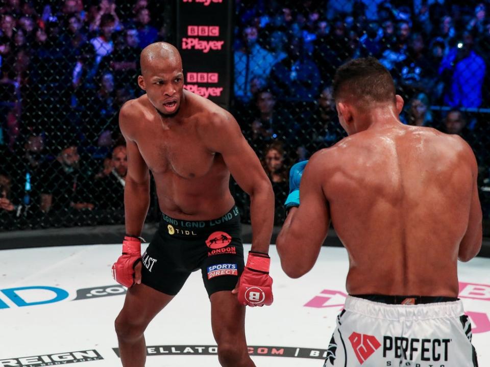 British welterweight Michael ‘Venom’ Page (left) in action at a Bellator event (Lucas Noonan / Bellator MMA)