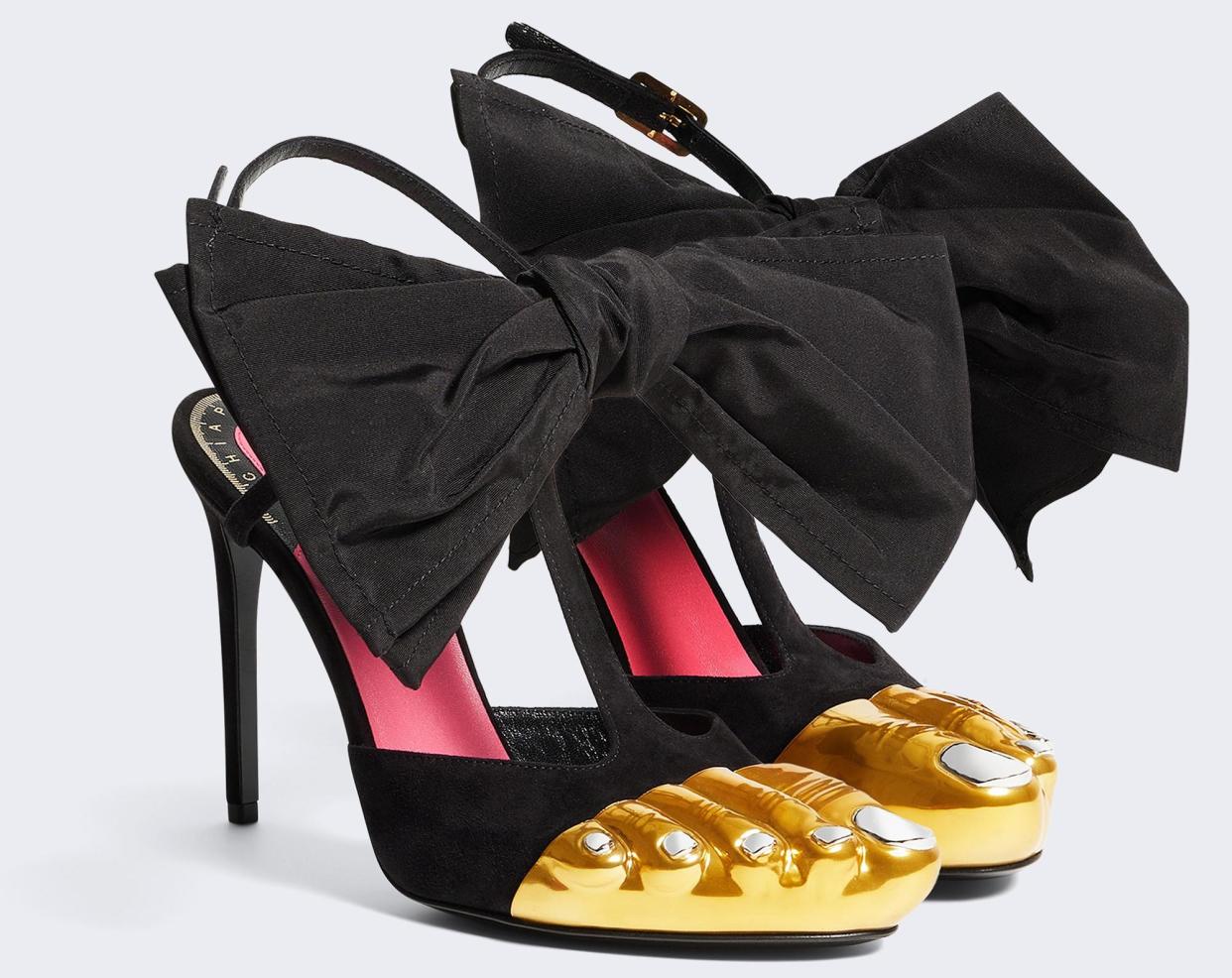 <span>Schiaparelli’s Trompe-l’œil toe sandals.</span><span>Photograph: Schiaparelli</span>