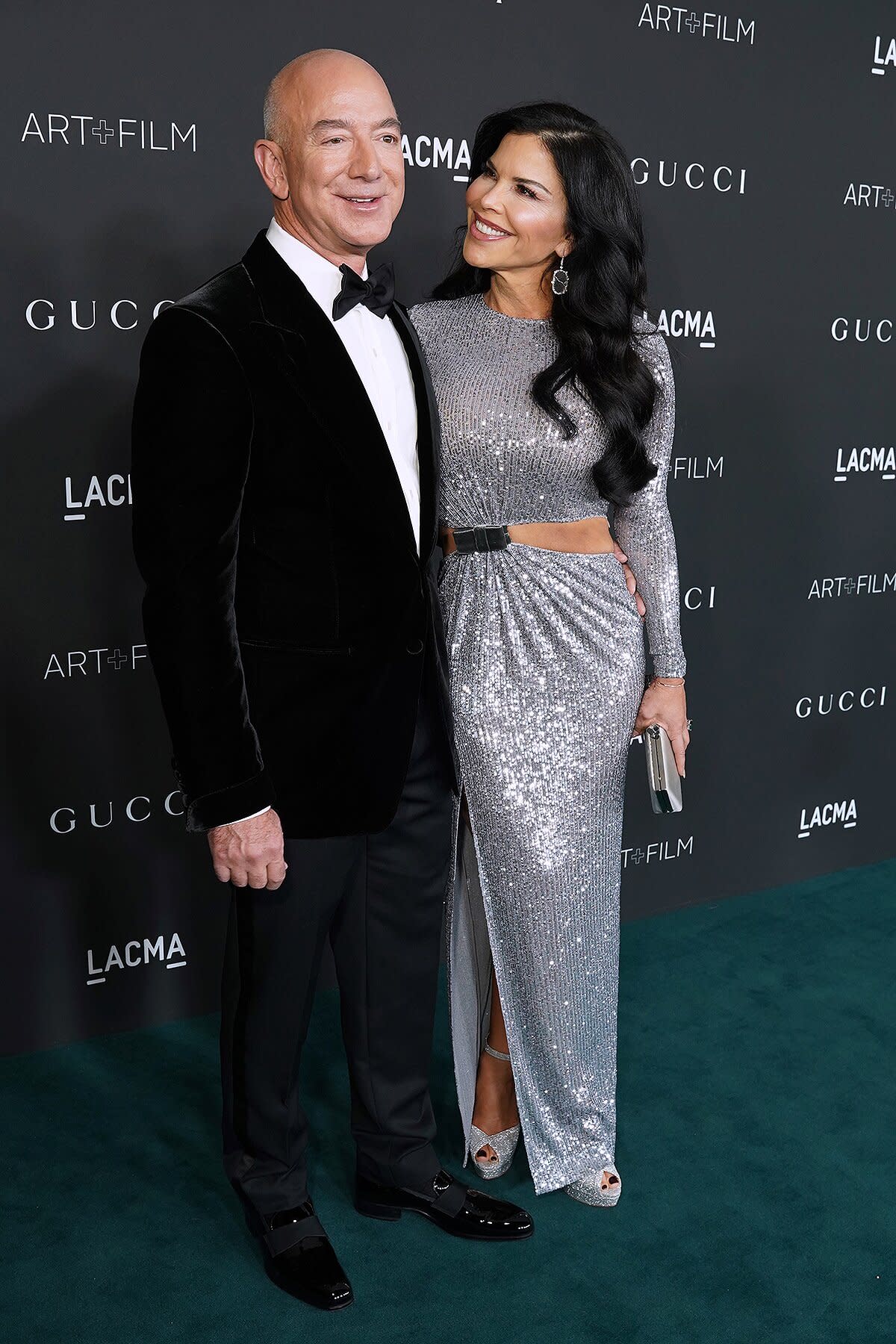 Jeff Bezos and Lauren Sanchez attend the 10th Annual LACMA ART+FILM GALA honoring Amy Sherald, Kehinde Wiley, and Steven Spielberg presented by Gucci at Los Angeles County Museum of Art on November 06, 2021 in Los Angeles, California.